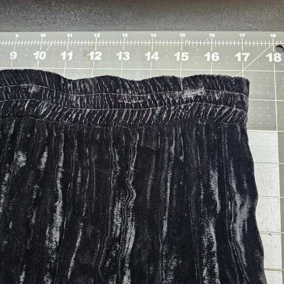 Vintage Liza Lynn Velvet Skirt Womens Large Black 90s Maxi Whimsigoth Fairy Boho - Picture 7 of 8